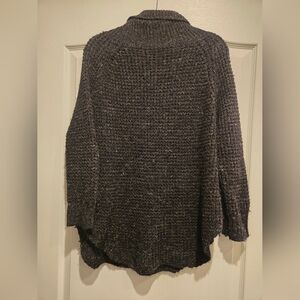 Free People black & white tweed Cowl Neck Sweater
